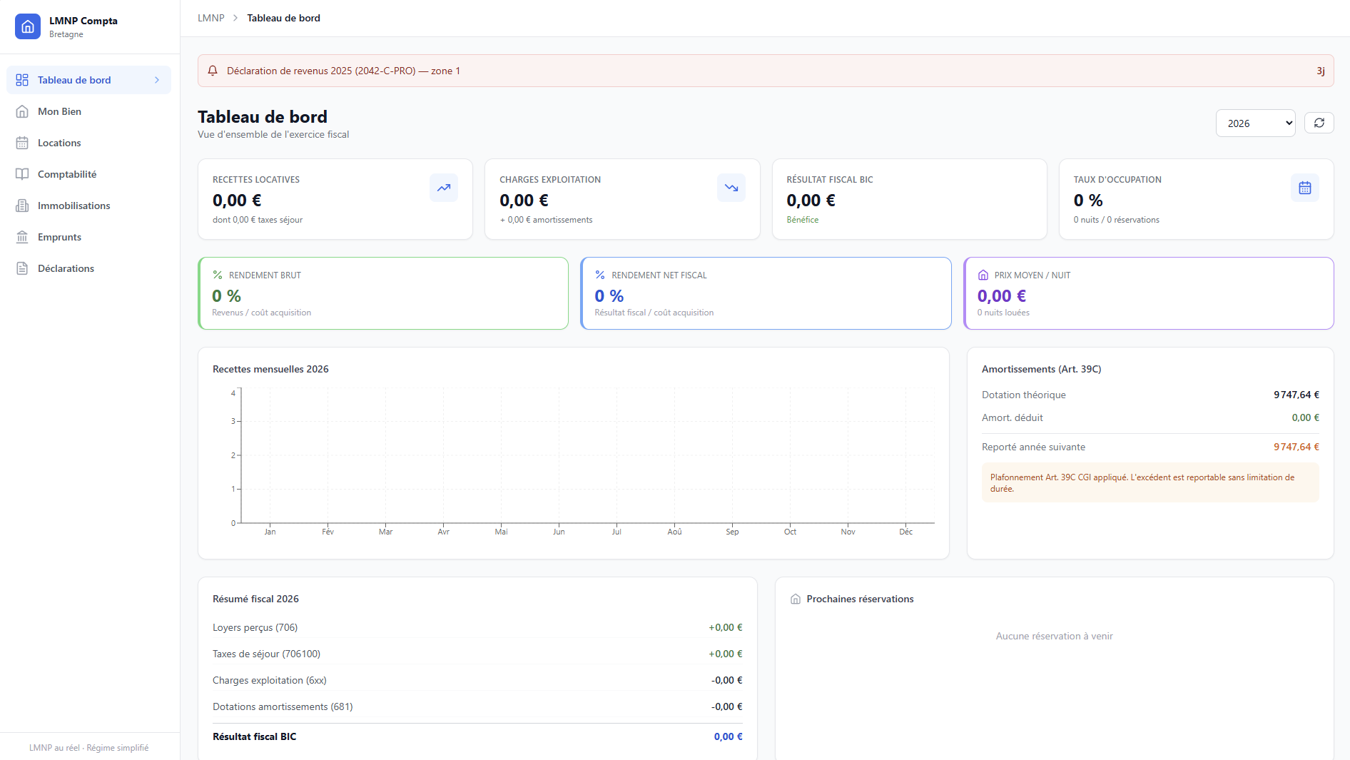 Application web de comptabilité location saisonnière